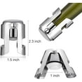 thumbnail image 5 of HWHCGZ 12 Pcs Stainless Steel Champagne Stopper Sparkling Wine Bottle Plug Sealer ,Wine Corker Champagne Cork Stopper with a Built in Sealing Plug Compact Saver Plug Silver*12, 5 of 6