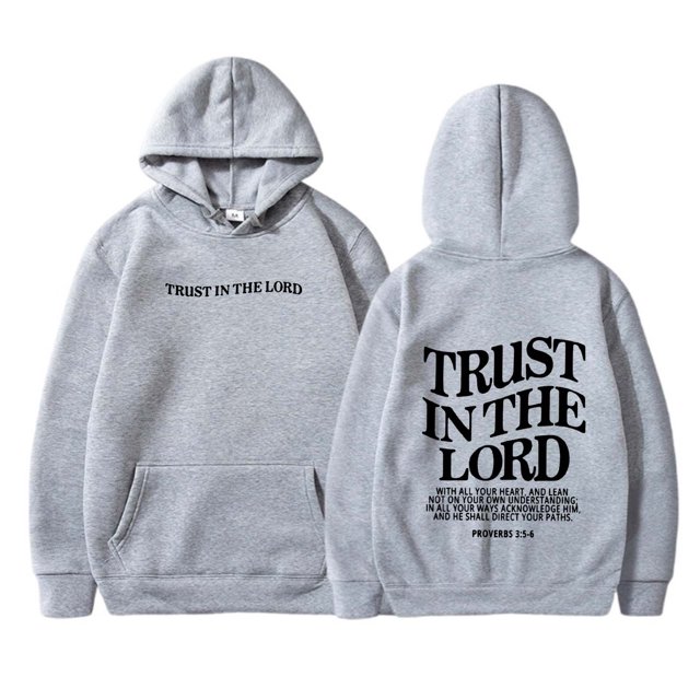 GPOECD Chandails en Molleton à Capuche pour Femmes Grande Taille Mode Réversible Imprimé Lettre Manches Longues avec Poche 02_gris,TTTG