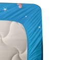 thumbnail image 3 of Ambesonne Retro Fitted & Top Sheet Set with Sham, Circus Tent with Clouds, Red Green Blue, 3 of 4
