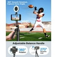 thumbnail image 5 of Vlogging Kit for iPhone/Android, 71" Selfie Stick Tripod for iPhone with Fill Light, Wireless Microphone & Remote, 360° Rotation Phone Tripod for TikTok/YouTube Content Creator Essentials Starter Kit, 5 of 9