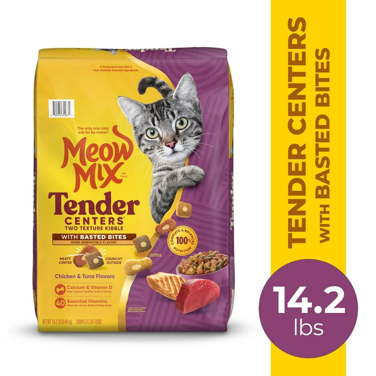 Free Shipping! Meow Mix Tender Centers Dry Cat Food with Basted