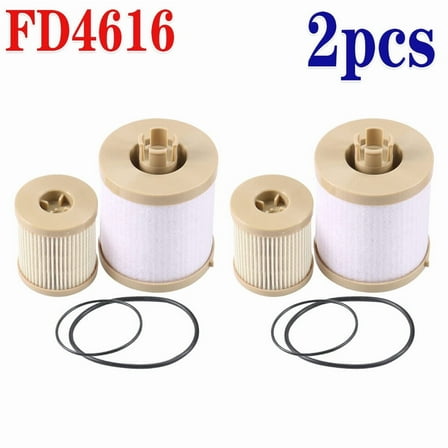 (Pack of 2) Oil Fuel Filter FD-4616 For 03-07 Ford 6.0L Powerstroke Diesel