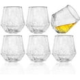 thumbnail image 2 of Hammered Diamond Shaped Whiskey Glasses [Set of 6] By Kitchen Lux- 11oz Old Fashioned Bourbon / Wine Geometric Glasses- Lead-Free & Dishwasher Safe Whiskey Glass Set- Great Whiskey Gift For Men, 2 of 6