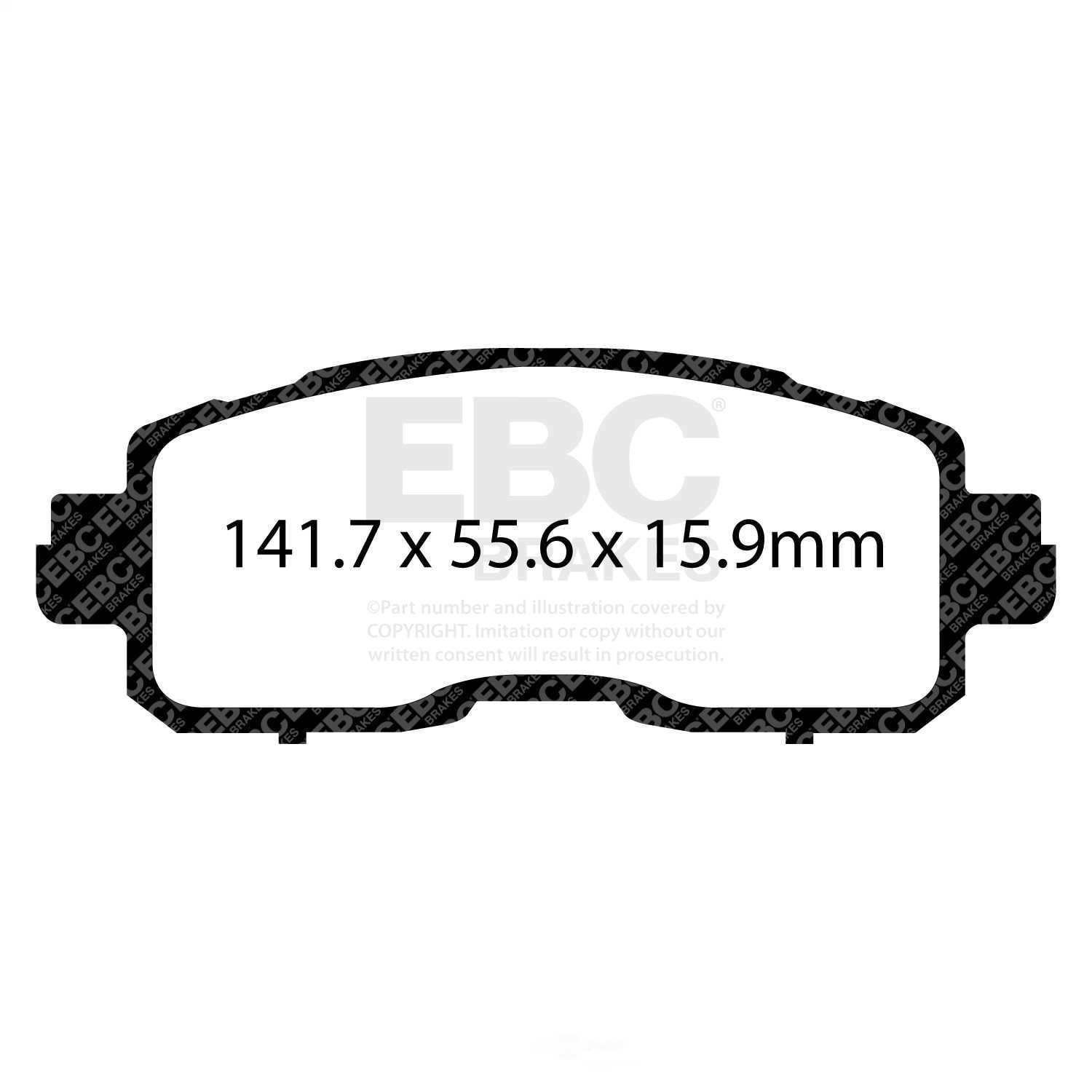 EBC 13+ Nissan Altima 2.5 (L33) Sedan Ultimax2 Front Brake Pads Fits select: 2014-2023 NISSAN LEAF