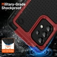thumbnail image 2 of ELEHOLD for Samsung Galaxy A52/A52s 5G 2021 Fit Case, Military-Grade Dual Layer Raised Frame Screen & Camera Lens Protective Armor Hybrid PC+TPU Anti-Drop Shockproof Slim Rugged Case,Red, 2 of 8