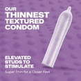 thumbnail image 4 of Trojan Bareskin Studded Thin Bulbous Shape Latex Lubricated Condoms, 10 Count, 4 of 11