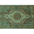 thumbnail image 1 of Ahgly Company Indoor Rectangle Persian Turquoise Blue Traditional Area Rugs, 4' x 6', 1 of 4