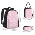 thumbnail image 2 of Balery Ribbon Bow Mochila escolar 3 en 1 para niños: mochila resistente con lonchera térmica y estuche para lápices. Mochila escolar para niños y niñas., 2 of 7