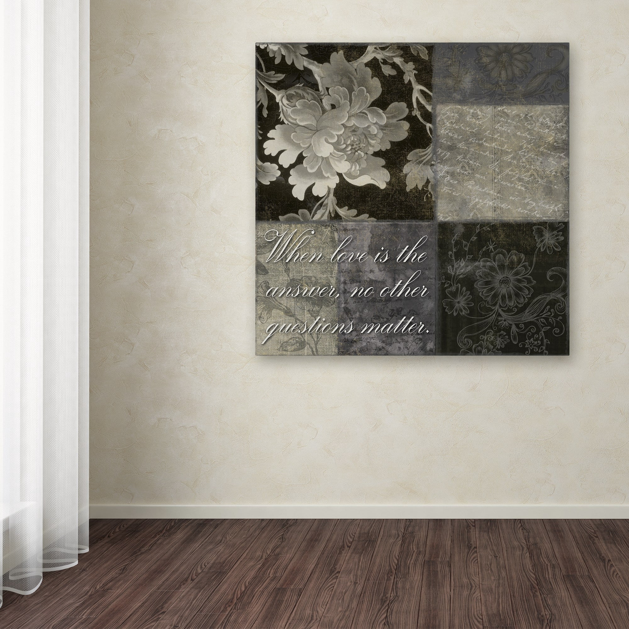 Trademark Fine Art "When Love Is the Answer" Canvas Art by Color Bakery