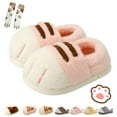 thumbnail image 2 of Cat Paw Slippers for Women Cute Funny 3D Cat Paw Cartoon Closed Back Slipper Fluffy Warm Fuzzy Bedroom House Shoes Valentine's Day Gift for Girlfriend, 2 of 4