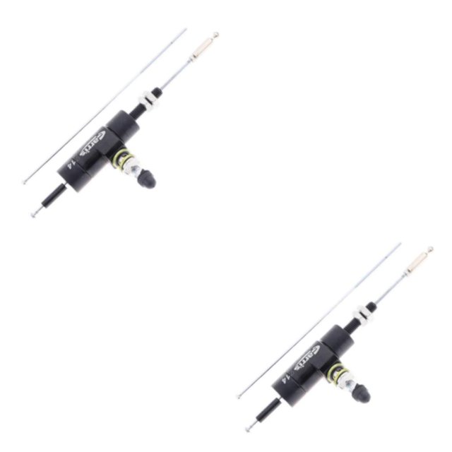 Riwesomey Bomba de freno de cilindro de embrague hidráulico M10x1.25mm para motocicleta negra Negro 2piezas