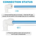 thumbnail image 4 of Uxcell Water Purifier Elbow Quick Connector 1/8" NPT Male x 1/4" OD Tube, White 5 Pcs, 4 of 7