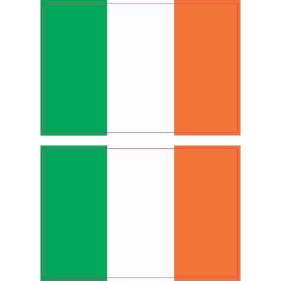 [2x] 3in x 2in Irish Flag Stickers