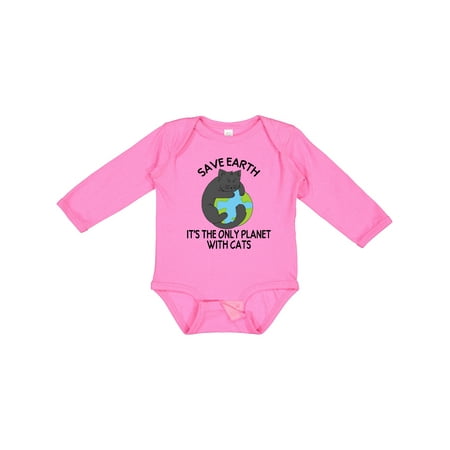 

Inktastic Save Earth It s the Only Planet with Cats with Black Cat Gift Baby Boy or Baby Girl Long Sleeve Bodysuit