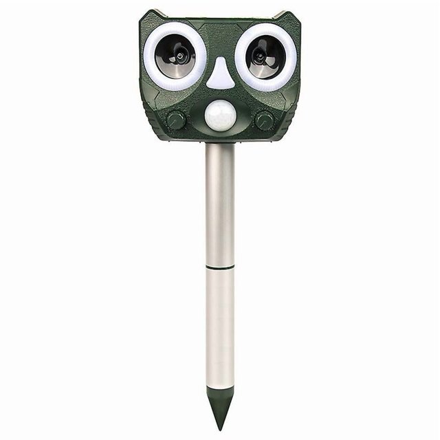 1X Outdoor Cat Repeller, Solar Ultrasonic Cat Repeller, Ultrasonic Cat Repellent, USB Solar Charging, Animal Repellent for Cats, Pigeon, Rabbit, Birds