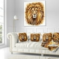 thumbnail image 3 of Designart Angry King of Forest - Animal Throw Pillow - 16x16, 3 of 5