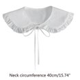 thumbnail image 3 of Preppy Style Women Girls Detachable Collar Shawl for Doll Tiered Ruffles False Collar Bottoming Shirt Shawl, 3 of 4