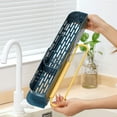 thumbnail image 6 of pp and ps Dish Drainer Dish Rack Multipurpose Over The Sink Draining Basket for Washing ,Vegetables Drain Rack for Tableware Rag Fruits blue, 6 of 7