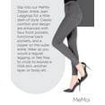 thumbnail image 7 of MeMoi Women's Zipper Ankle Jean Leggings - Womens - Female (Large/X-Large, Gray), 7 of 7