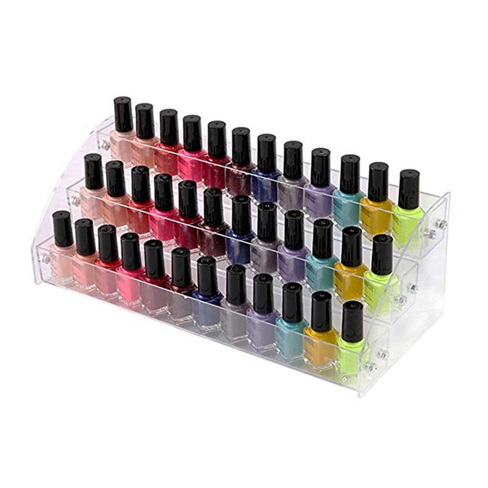 Follure Clothing Nail Polish Holder Clear Makeup Display Stand Rack Organizer, 3 Layer