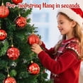 thumbnail image 6 of Waipfaru 16Pcs Christmas Ball Ornaments,3.15" Shatterproof Hanging Xmas Ornaments Set for Christmas Holiday Party Decoration, 6 of 7