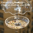 thumbnail image 3 of Umbrella Bird Feeder--Transparent Acrylic Outdoor Hanging Feeder with Metal Hook, Rain & Sun Shield, 360° Open Feeding Space, Easy Clean, 17.5x15x23cm, For Backyard Garden, 3 of 7