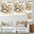 thumbnail image 4 of Designart Indigold Beige Flower III Canvas Wall Art, 4 of 5
