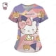 thumbnail image 4 of Camiseta de uniforme para mujer 2023, camisetas de Hello Kitty, uniforme de enfermera, bolsillo, Hello Kitty, cuello en V, ropa para mujer, tops, top de hospital, 4 of 5