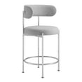 thumbnail image 3 of Modway Albie Fabric Counter Stools - Set of 2 in Gray Silver, 3 of 11