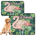 thumbnail image 2 of Qxltty Stpatricks Day Flamingo Cat litter Pads Pet Set of 3 Diaper Mats Center Anti-leakage Layer Absorbent Soft and Comfortable, 2 of 7