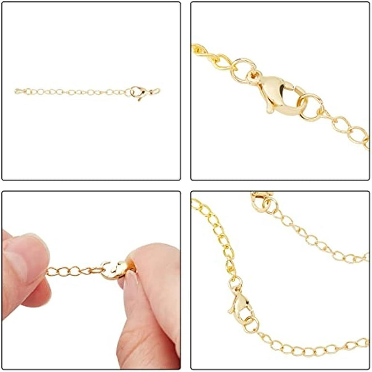 14K Gold Plated Brass Adjustable Chain Extension,bracelet Extender,gold  Bracelet Adjustable Chain,bracelet Extension Chain 