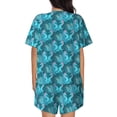 thumbnail image 3 of Lsque Seahorse Women's Short-Sleeved Pajama Set - 2 Piece Soft and Lightweight Sleepwear Set-3X-Large, 3 of 9