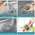 thumbnail image 2 of Kitchen Sink Strainer - Food Catcher for Sink Drains - Stainless Steel - 2 Pack - 4.5 Inch Diameter, 2 of 7