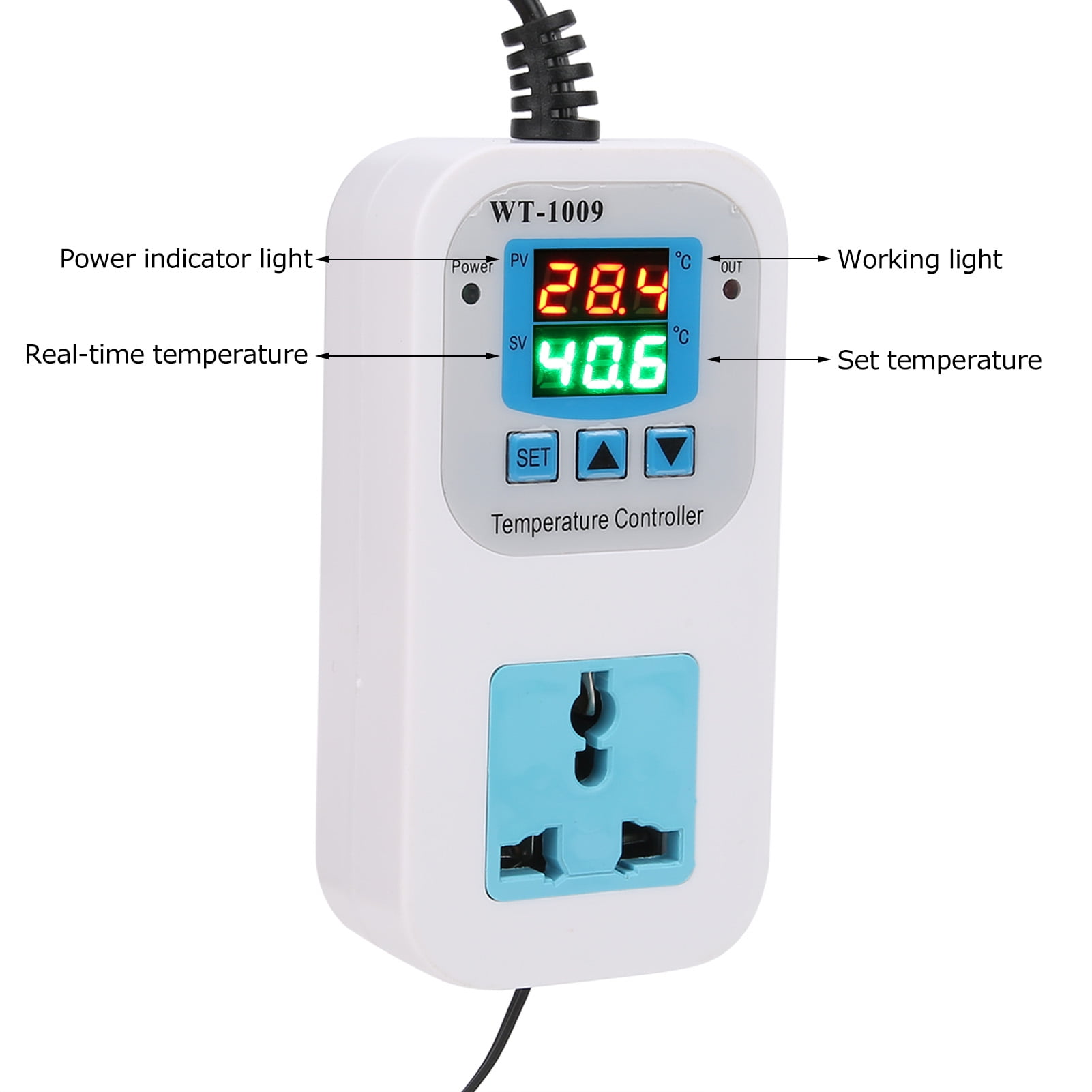 Electronic Automatic with Waterproof Probe High Precision Temperature Controller U.S. regulations Anti‑Aging Equipment Chassis for Incubation Electronic Automatic with Waterproof Probe High Precision Temperature Controller U.S. regulations Anti‑Aging Equipment Chassis for Incubation