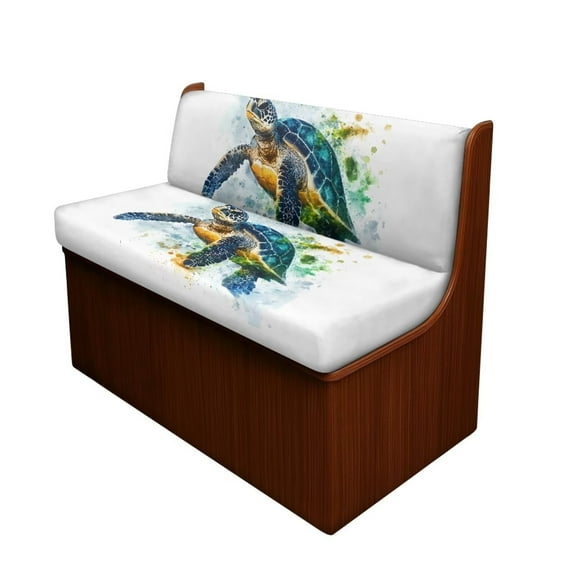 XYZCANDO Sea Turtle RV Dinette Cushion Covers Universal Camper Decor Stretchable Couch Cushion Covers Washable Loveseat Sofa Chair Cover Furniture Protector Furniture Covers Camper Must Haves White
