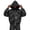 Black, variant on Mens Acid Wash Hooded Zip Coat 2 in 1 Design Drop Shoulder Seams Ribbed Hem Trim Durable Stitching Piece, (XL)