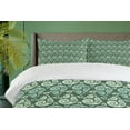 thumbnail image 4 of Ambesonne Abstract Duvet Cover Set, Curly Drops Natural Tones, 2-Calking, Pale Green Jade Green, 4 of 7