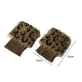 thumbnail image 5 of Dengjunhu 1 Pair Boot Socks Stylish Leopard Print Fluffy Crochet Knitted Boot Cuffs Toppers Socks for Winter, 5 of 7