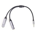 thumbnail image 2 of Kearding Conector de 3,5mm a doble Cable auxiliar de 6,35mm, 2 enchufes, divisor de Audio Flexible, Cable adaptador antiinterferencias, Cable conector de Cables de audio/vídeo, 2 of 6