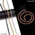 thumbnail image 3 of TURANDOSS Graduation Gifts for Him Chunky Cuban Link Chain for Men Gold Plated/Stainless Steel/Black Graduation Necklace Graduation Gifts for Him, 3 of 7