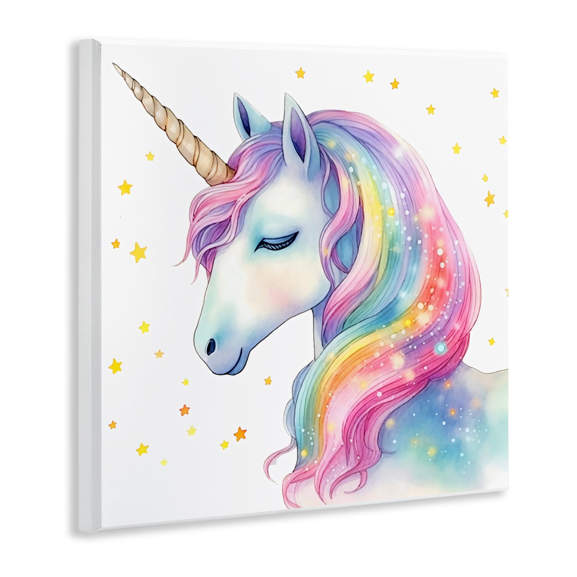 Stupell Industries Enchanted Rainbow Mane Unicorn Wall Plaque Art, design by Creative Studio