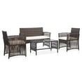 thumbnail image 3 of vidaXL Patio Furniture Set 4 Piece Patio Sofa Conversation Set Poly Rattan, 3 of 4