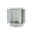 thumbnail image 4 of Novasolo Wardrobe with 3 Doors Solid Wood in White, 4 of 8