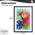 thumbnail image 4 of Stupell Industries Contemporary Scarlet Macaw in Paradise Black Framed Print Under Glass, 14 x 20, by Chromatic Storm Studio, 4 of 8