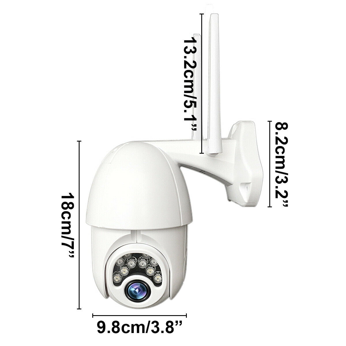 UK New 1080P WIFI IP Camera WHITE Wireless Outdoor CCTV HD Home Security IR Cam 