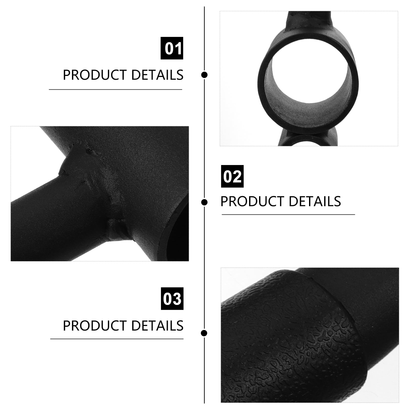 UPOUART Black Barbell Handle for Gym Accessory Back Pulling and Bicep Tension Training