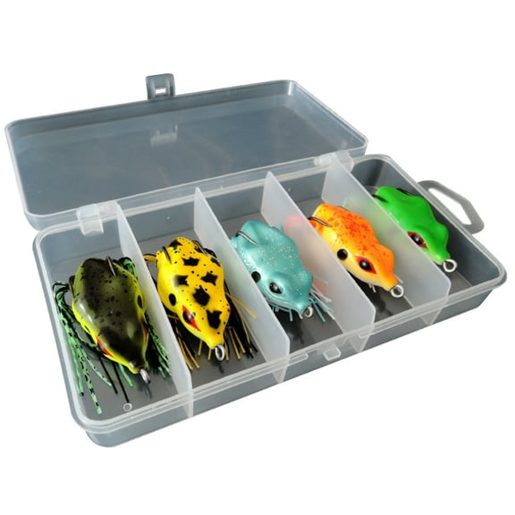 OPOLSKI 5.5cm ABS Frog Fishing Bait Fishing Lures for Bass, Trout & Pike, 5 Count