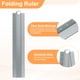 thumbnail image 4 of Kit de regla plegable y recta Uxcell de 30/15 cm, transportador de aleación de aluminio métrico, reglas de borde de onda plegables con círculo hueco para el hogar, aula y oficina, gris, 4 of 7