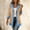 Khaki, variant on Collared Jeans Jacket for Women Long Sleeve with Pockets Stylish Denim Jacket with Button Casual Loose Jacket Dressy Casual Go for an Outing Business L Khaki