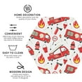 thumbnail image 4 of Balery 4 Pcs Fire Truckleather Coasters Set, Drink Table Cup Coasters For Living Room Kitchen Coffee Decor, 4 of 9